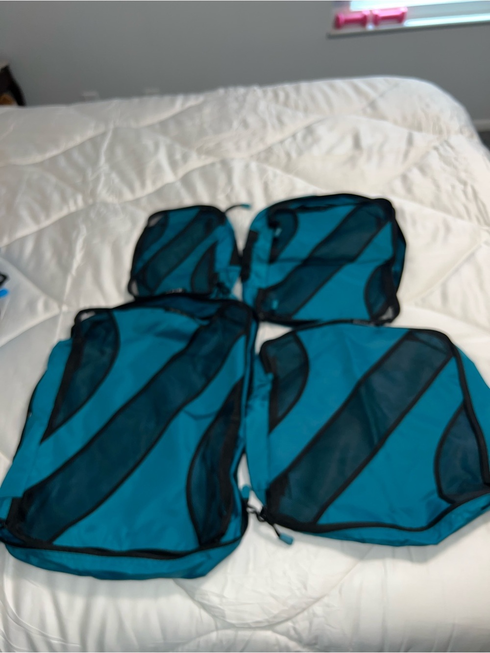 Green/Teal Travel Packing Cube Set - Lightweight Organizer for Men